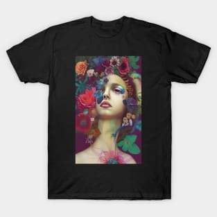 Surreal Art Flowers Floral Dreamy Surrealism T-Shirt